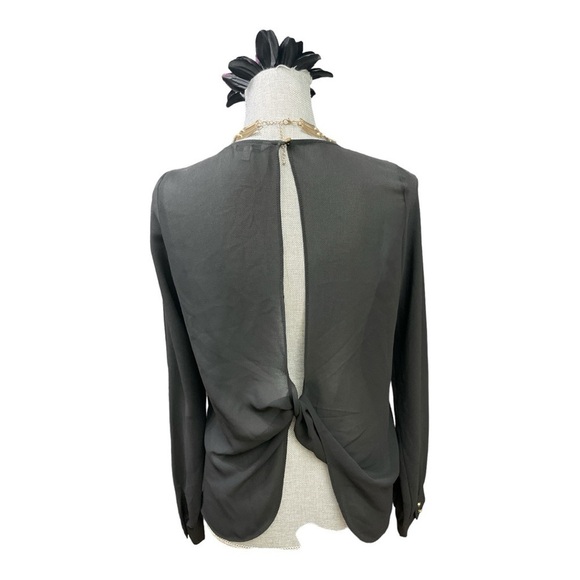 Naked Zebra open back blouse size S. Gold button on sleeves. - Picture 3 of 12